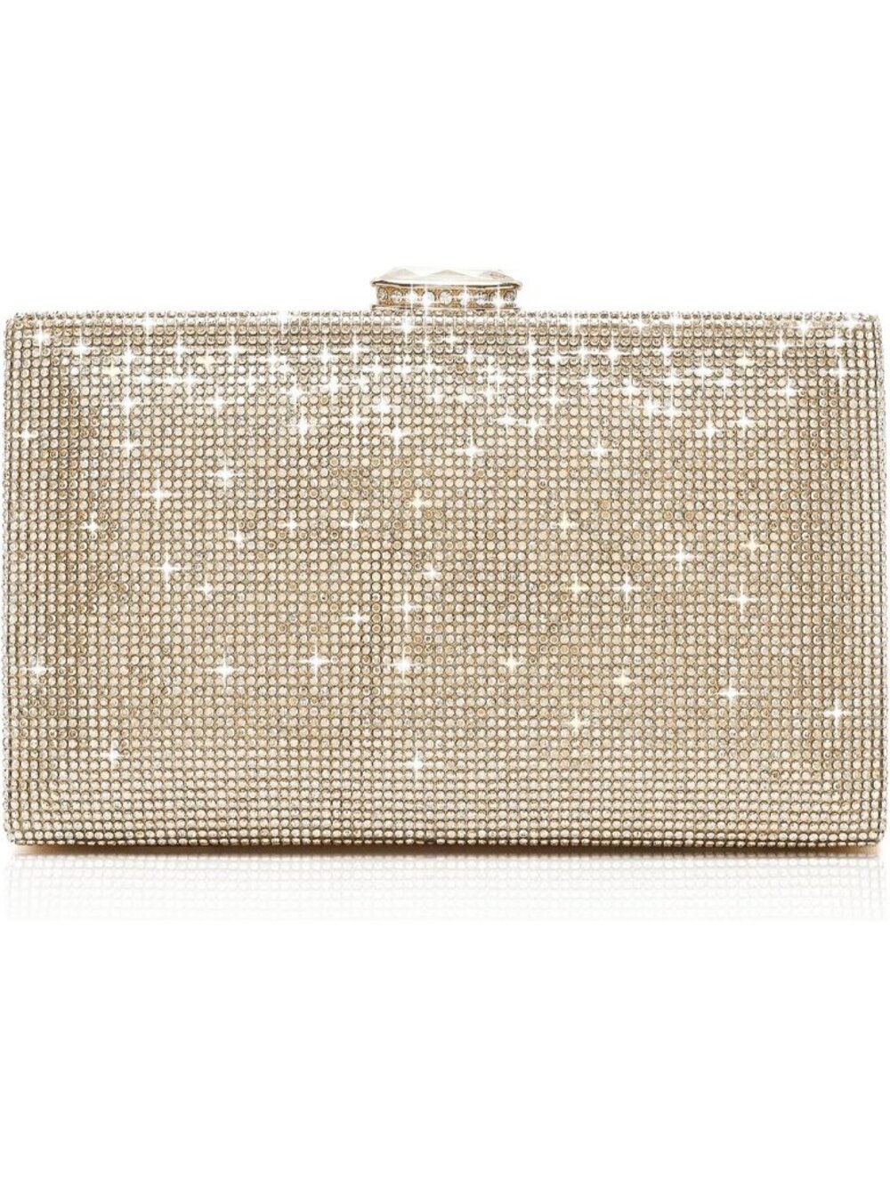 〽️Women's Gold Elegant Crystal Evening Wedding Party Clutch Purse Crossbody Bag